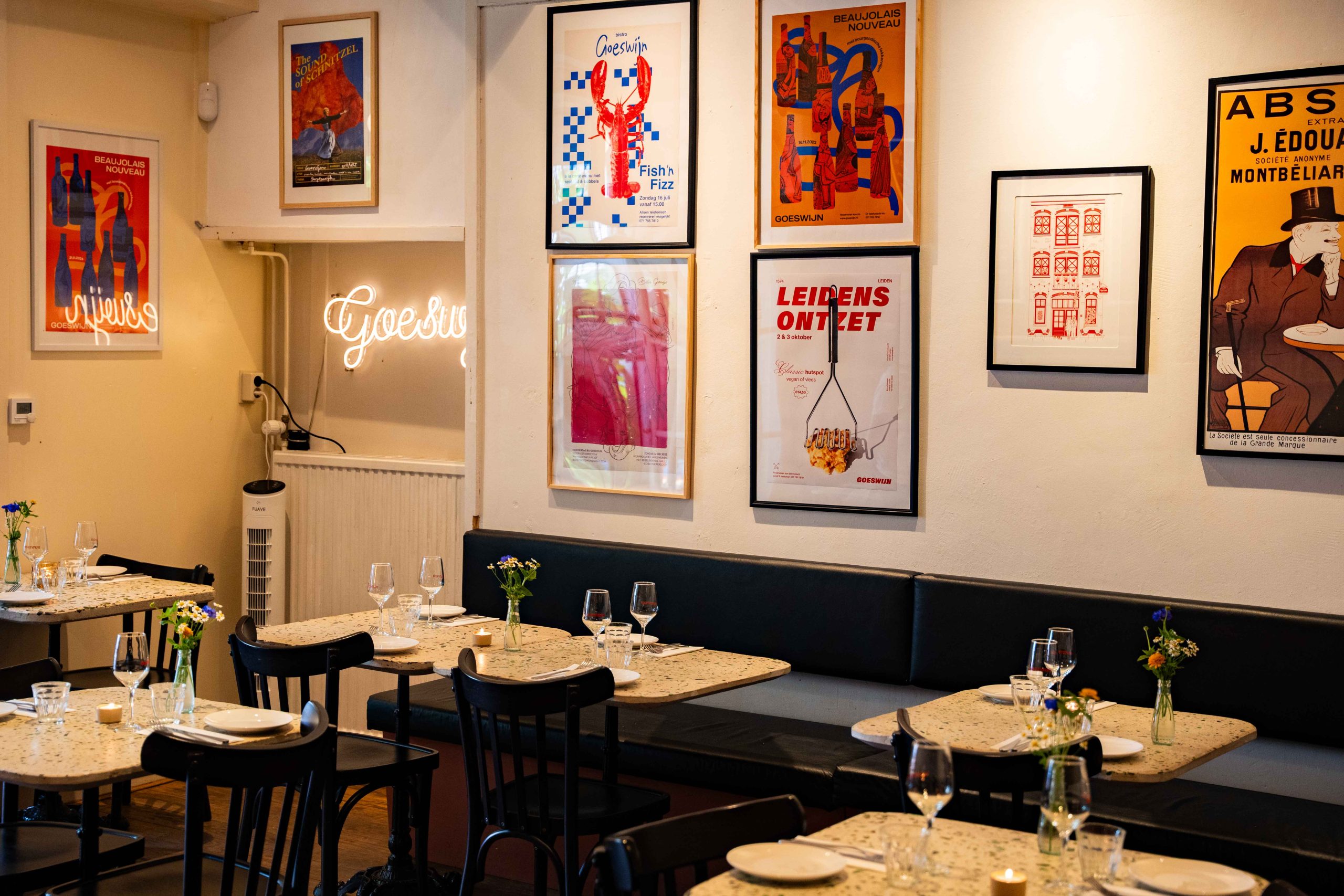 Interieur Bistro Goeswijn in Leiden